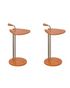 Conjunto 2 Mesas de Apoio Lateral ou de Centro Design Sofisticado e Exclusivo Sofy Naturale